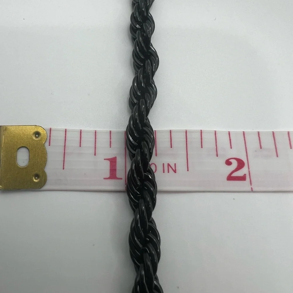 New Black lon-Plated Men'S Bracelets, 304 Stainless Steel Plating Chain
